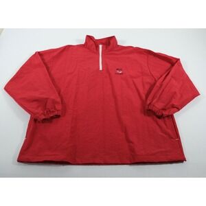 Uzzi Windbreaker Mens XL Red Dive Gear Vintage 90s Scuba Flag Quarter Zip‎